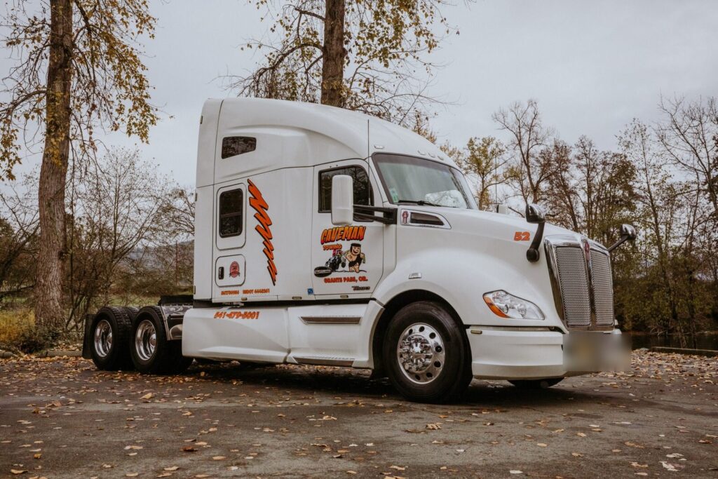 Caveman Towing semi tractor
